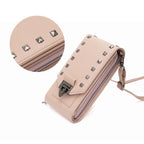 Exclusive Chic Shoulder Bags with Rivet Design — Black — Back View