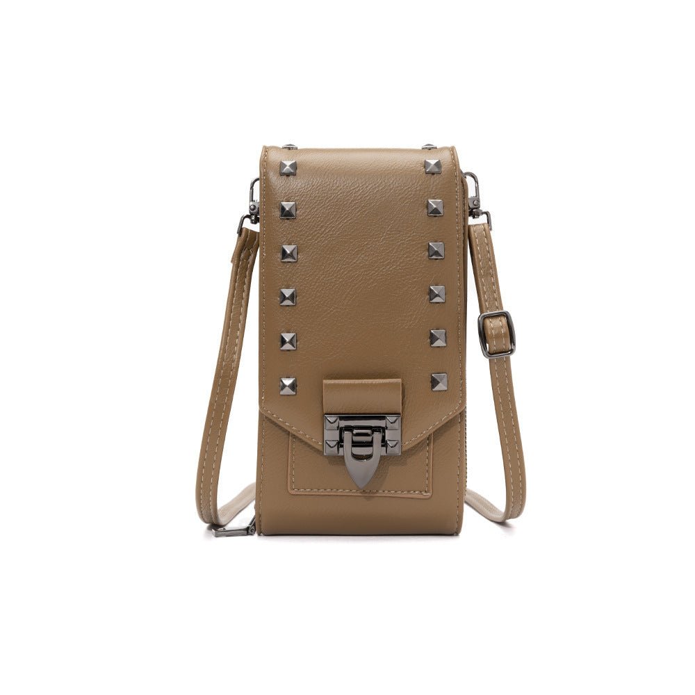 Exclusive Chic Shoulder Bags with Rivet Design — Black — Lifestyle View
