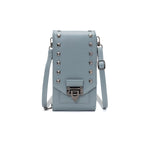Exclusive Chic Shoulder Bags with Rivet Design — Black — Top View