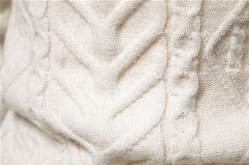 Exclusive Round Neck Men's Knitwear Sweater — White — Size M — Alternate View 17