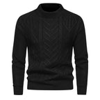 Exclusive Round Neck Men's Knitwear Sweater — White — Size M — Alternate View 7