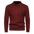 Exclusive Round Neck Men's Knitwear Sweater — White — Size M — Alternate View 8