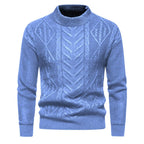Exclusive Round Neck Men's Knitwear Sweater — White — Size M — Alternate View 11