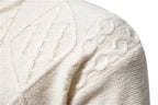 Exclusive Round Neck Men's Knitwear Sweater — White — Size M — Alternate View 13