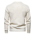 Exclusive Round Neck Men's Knitwear Sweater — White — Size M — Alternate View 15