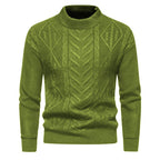 Exclusive Round Neck Men's Knitwear Sweater — White — Size M — Alternate View 10