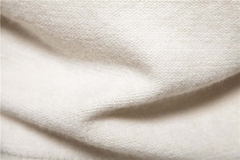 Exclusive Round Neck Men's Knitwear Sweater — White — Size M — Alternate View 18