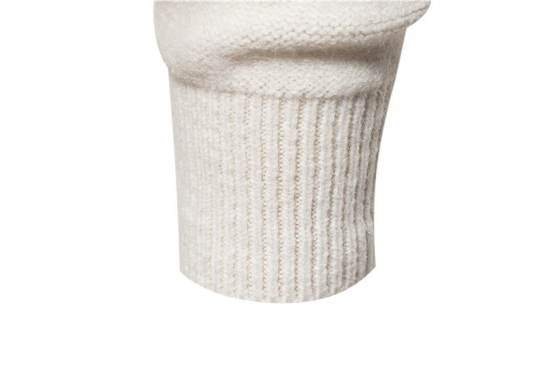 Exclusive Round Neck Men's Knitwear Sweater — White — Size M — Alternate View 14