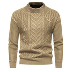 Exclusive Round Neck Men's Knitwear Sweater — White — Size M — Alternate View 9