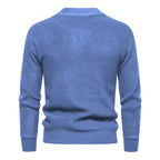 Exclusive Round Neck Men's Knitwear Sweater — White — Size M — Alternate View 12