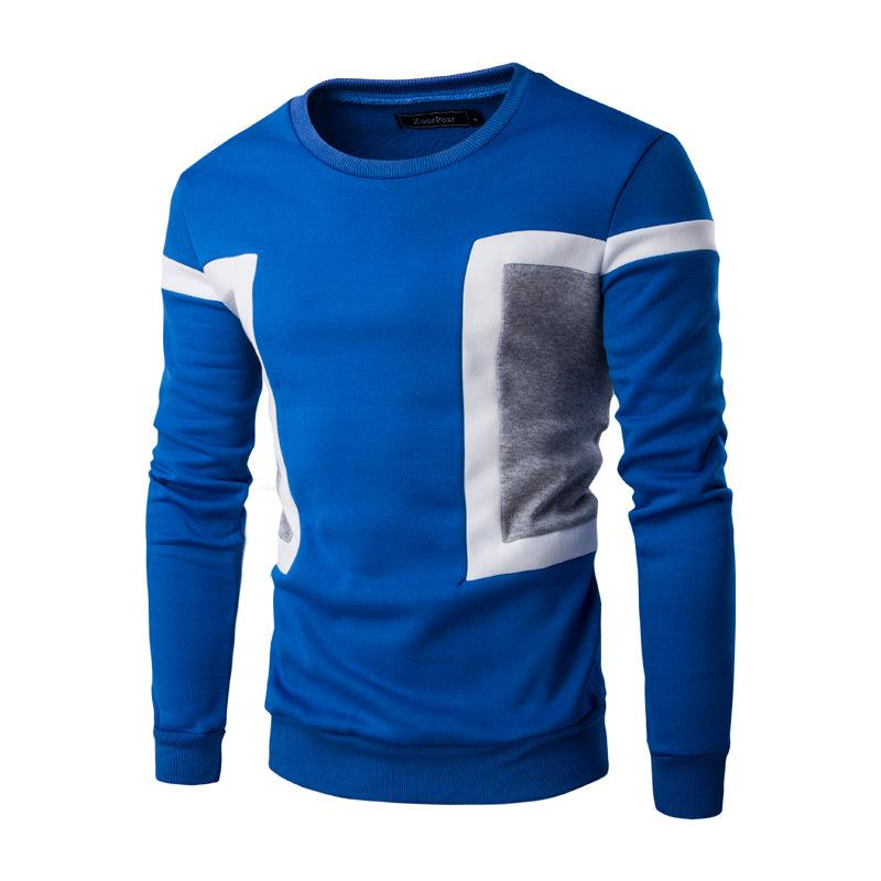 Exclusive Round Neck Sweatshirt with Fleece — Black — Size L — Front View