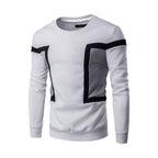 Exclusive Round Neck Sweatshirt with Fleece — Black — Size L — Top View