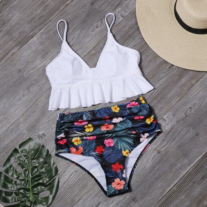 Exclusive Ruffled swimwear — Black — Size L — Detail View