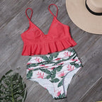 Exclusive Ruffled swimwear — Black — Size L — Top View