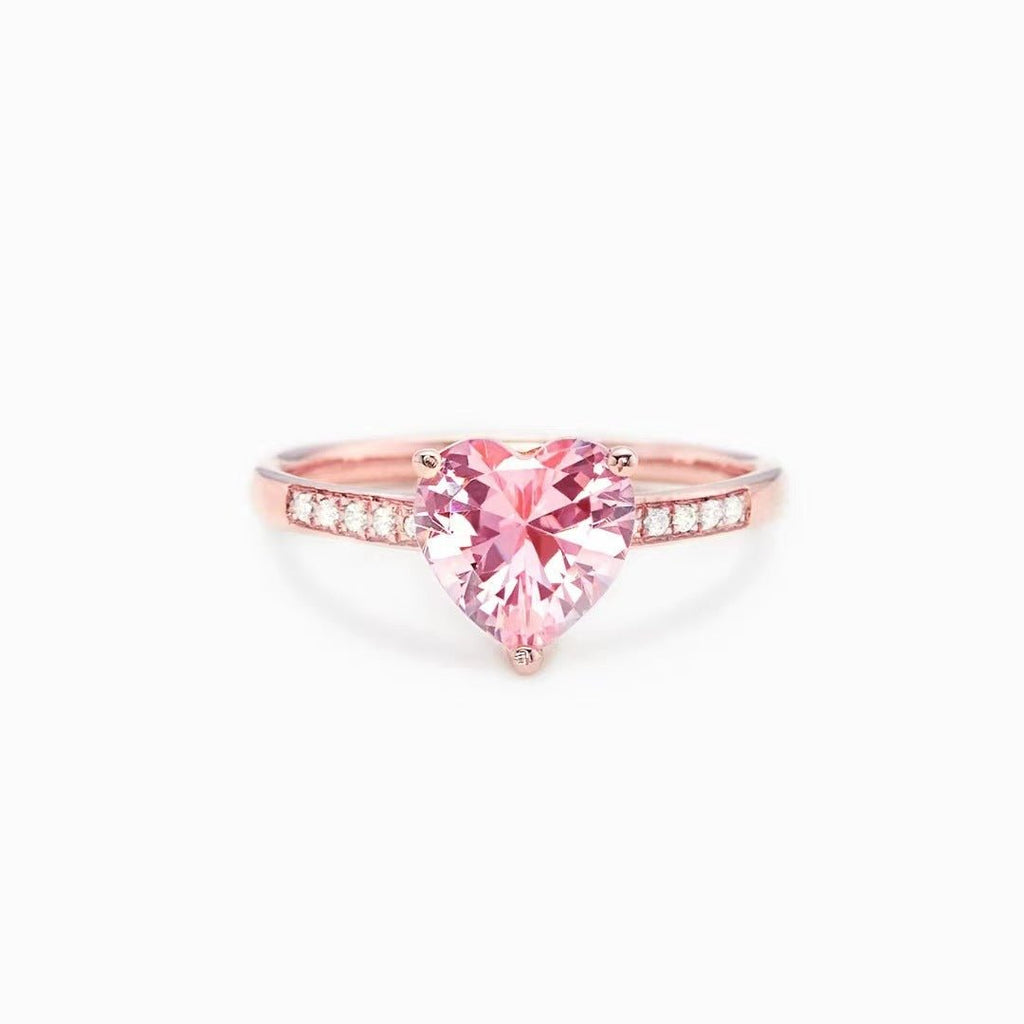 Exclusive Loving Heart In Sterling Silver Ring — Platinum — Alternate View 7