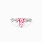 Exclusive Loving Heart In Sterling Silver Ring — Platinum — Lifestyle View