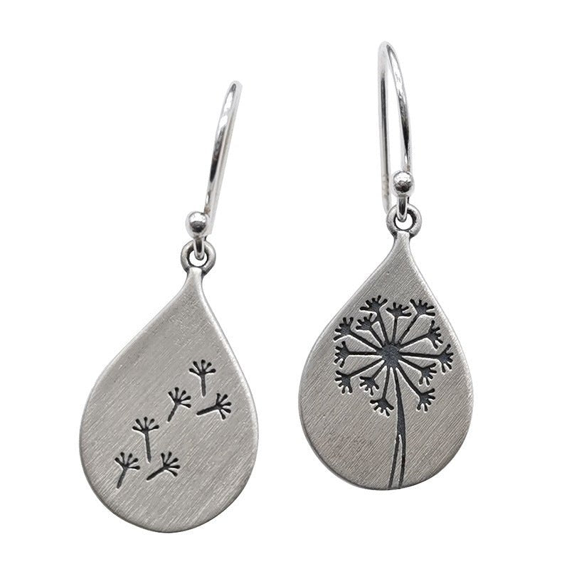 Exclusive Retro Women's Literary Simple Earrings — As shown — Top View
