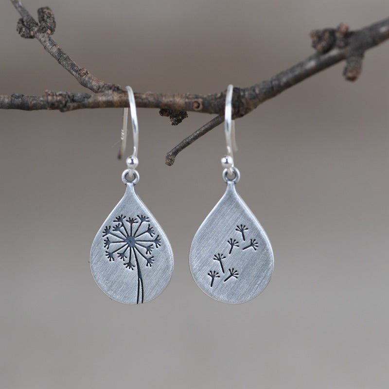 Exclusive Retro Women's Literary Simple Earrings — As shown — Side View