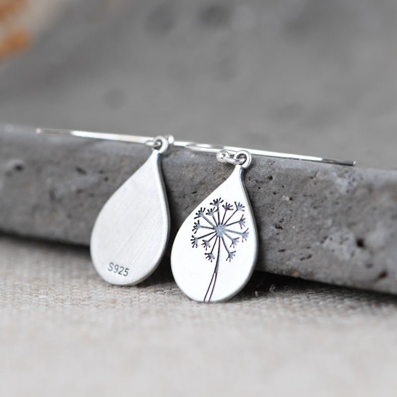 Exclusive Retro Women's Literary Simple Earrings — As shown — Detail View
