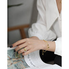 Exclusive S925 Sterling Silver Double Bracelet — Gold — Alternate View 7