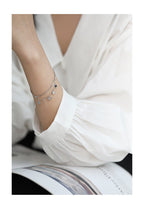Exclusive S925 Sterling Silver Double Bracelet — Gold — Side View
