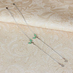Exclusive S925 Sterling Silver Leaf Bracelet — S925 — Back View