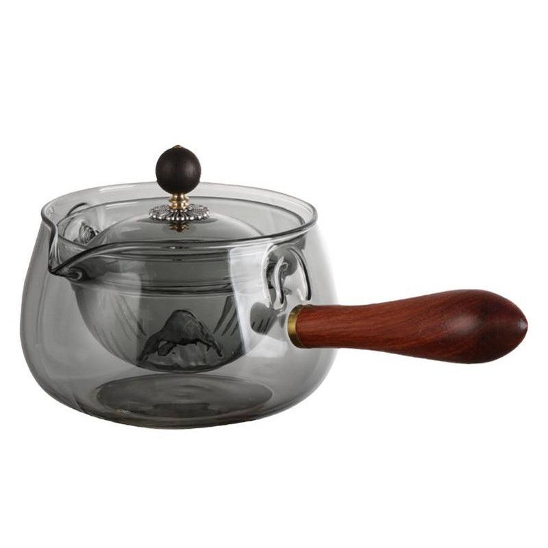 Exclusive Semi-automatic Rotary Heat-resistant Glass Teapot — Grey — Alternate View 11