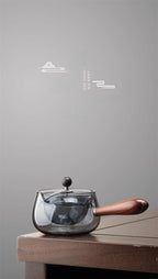 Exclusive Semi-automatic Rotary Heat-resistant Glass Teapot — Grey — Alternate View 19
