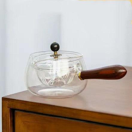 Exclusive Semi-automatic Rotary Heat-resistant Glass Teapot — Grey — Alternate View 12