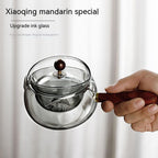 Exclusive Semi-automatic Rotary Heat-resistant Glass Teapot — Grey — Alternate View 8