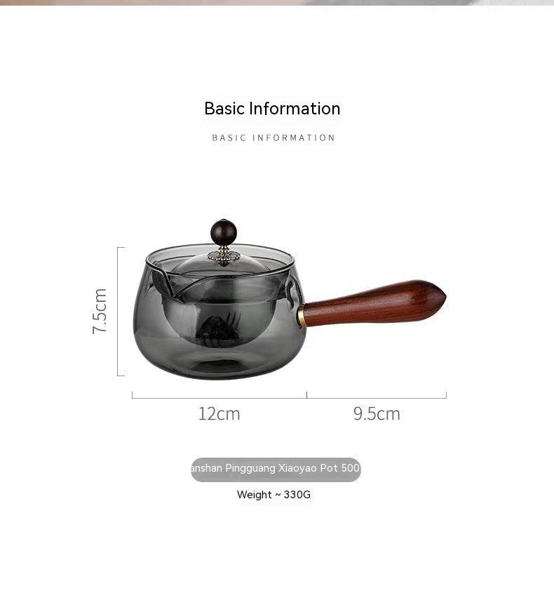 Exclusive Semi-automatic Rotary Heat-resistant Glass Teapot — Grey — Alternate View 20