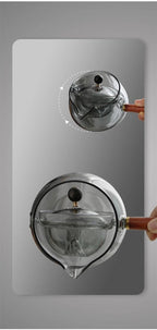 Exclusive Semi-automatic Rotary Heat-resistant Glass Teapot — Grey — Alternate View 17