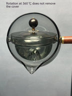 Exclusive Semi-automatic Rotary Heat-resistant Glass Teapot — Grey — Alternate View 9