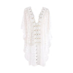 Exclusive Sexy Lace Loose Short Swimsuit — White — Size One size — Detail View