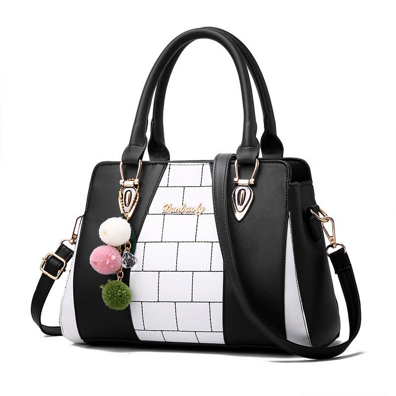 Exclusive Shoulder Bags For Women Handbag — Black — Front View