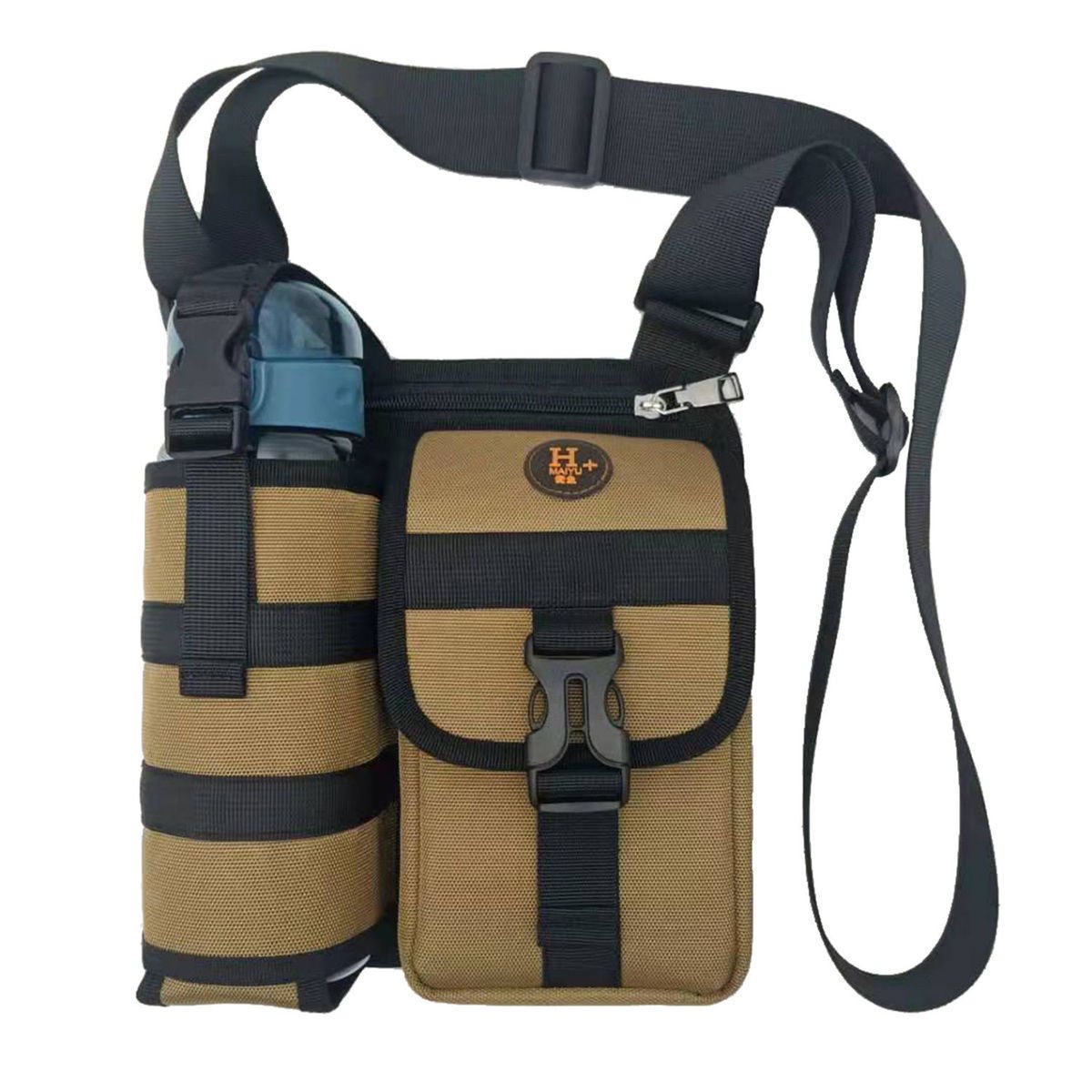 Exclusive Shoulder Messenger Bag — Army Green — Top View