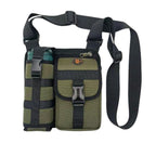 Exclusive Shoulder Messenger Bag — Army Green — Back View