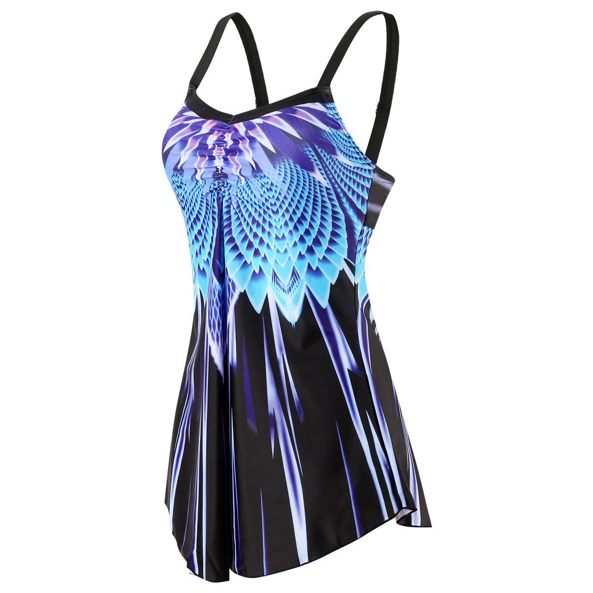 Exclusive Stylish Polyester Women's Swimwear — Picture Color — Size 2XL — Back View