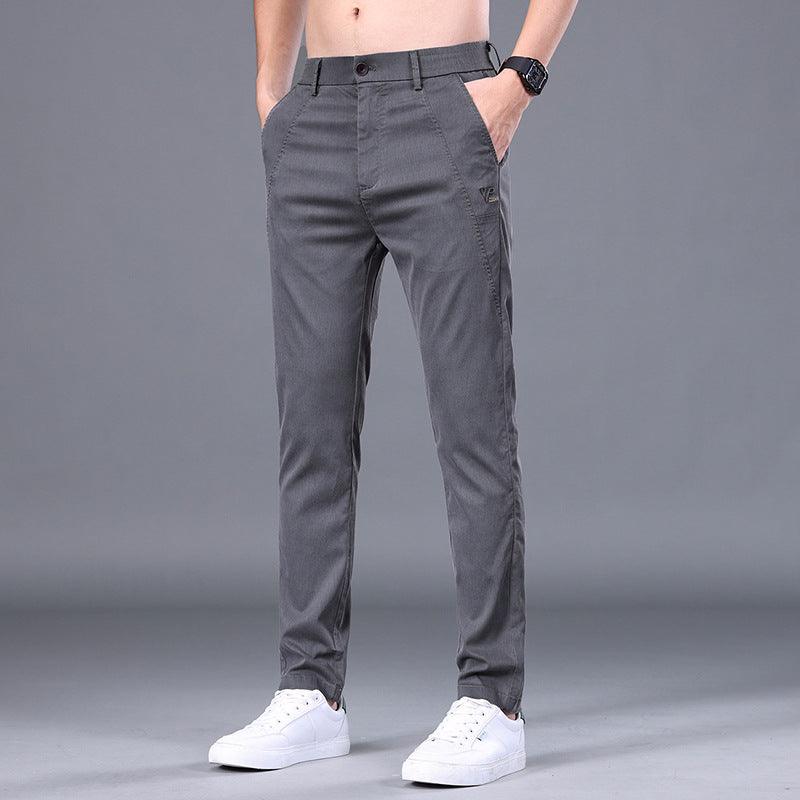 Exclusive Slim Fit Skinny Pants — Army Green — Size 28 — Top View
