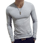 Exclusive Slim-Fit Solid Color Round Neck Pullover Men's — Black A — Size XL — Alternate View 8