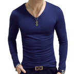 Exclusive Slim-Fit Solid Color Round Neck Pullover Men's — Black A — Size XL — Alternate View 12