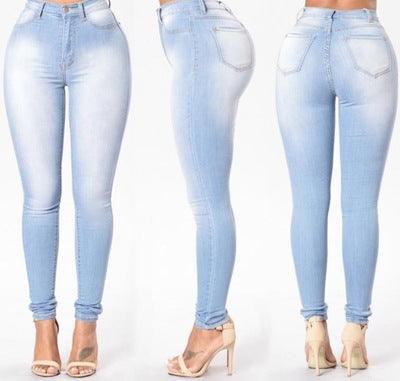 Exclusive Slim Pencil Pants — Deep blue — Size 2XL — Side View
