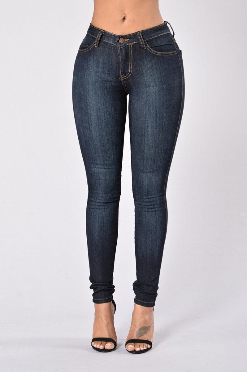 Exclusive Slim Pencil Pants — Deep blue — Size 2XL — Detail View