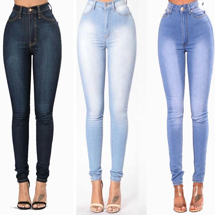 Exclusive Slim Pencil Pants — Deep blue — Size 2XL — Back View