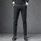 Exclusive Slim Straight Loose Men's Casual Pants — Black — Size 28 — Lifestyle View