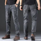 Exclusive Smoky Gray Jeans Men's Loose Straight — Blue Gray — Size 28 — Top View