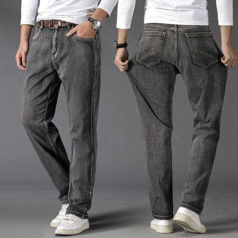 Exclusive Smoky Gray Jeans Men's Loose Straight — Blue Gray — Size 28 — Alternate View 10