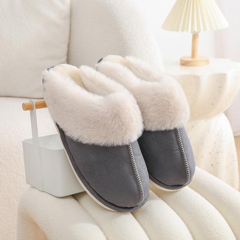 Exclusive Soft Lined Cotton Shoes | Warm Non-Slip House Slippers — Brown — Size 36or37 — Alternate View 12