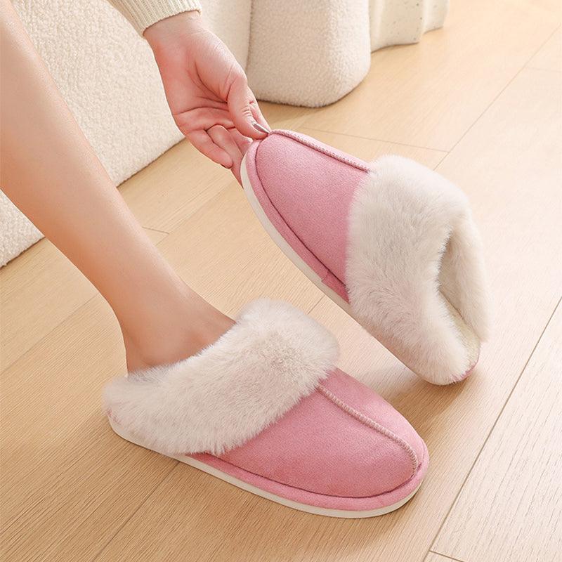 Exclusive Soft Lined Cotton Shoes | Warm Non-Slip House Slippers — Brown — Size 36or37 — Lifestyle View