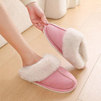 Exclusive Soft Lined Cotton Shoes | Warm Non-Slip House Slippers — Brown — Size 36or37 — Lifestyle View